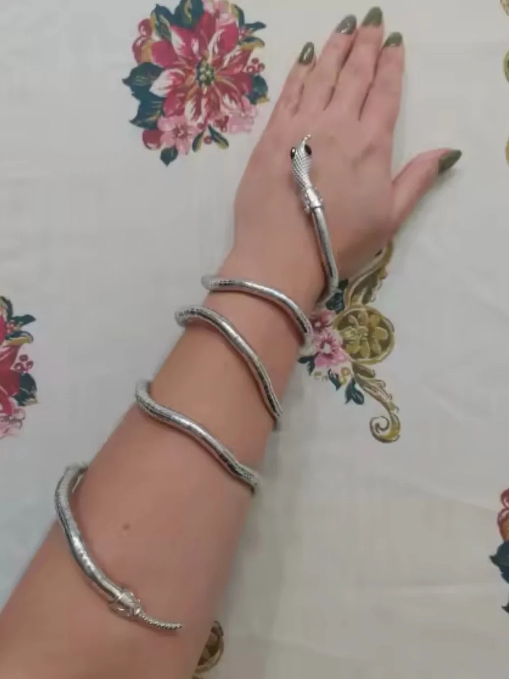 Silver Snake Coil Reptile Bracelet for Pets